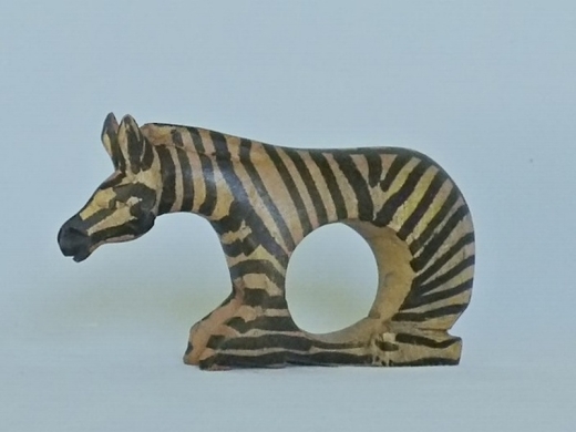 Serviettenhalter Zebra aus Olivenholz (H ± 5 B ± 12 cm)